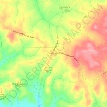 Mappa topografica Talmadge, altitudine, rilievo