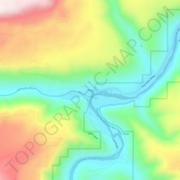 Mappa topografica Troy, altitudine, rilievo
