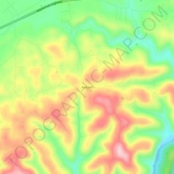 Mappa topografica Red Hill, altitudine, rilievo