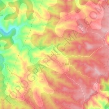 Mappa topografica la Fatarella, altitudine, rilievo