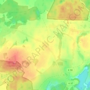 Mappa topografica Wendorf, altitudine, rilievo