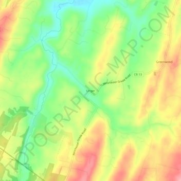 Mappa topografica Unger, altitudine, rilievo