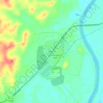 Mappa topografica Naheola, altitudine, rilievo