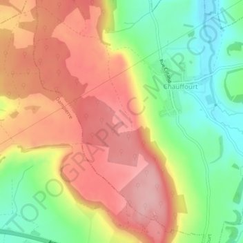 Mappa topografica Sur le Château, altitudine, rilievo
