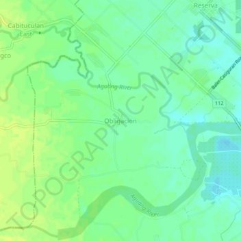 Mappa topografica Obligacion, altitudine, rilievo