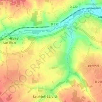 Mappa topografica Les Canards, altitudine, rilievo