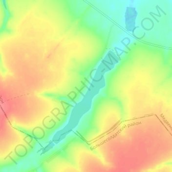 Mappa topografica Липник, altitudine, rilievo