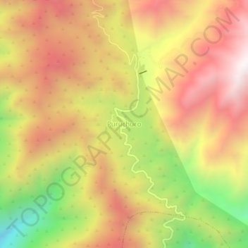 Mappa topografica Puruchuco, altitudine, rilievo