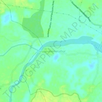 Mappa topografica Thiruppudaimaruthur, altitudine, rilievo