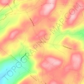Mappa topografica Landis Store, altitudine, rilievo