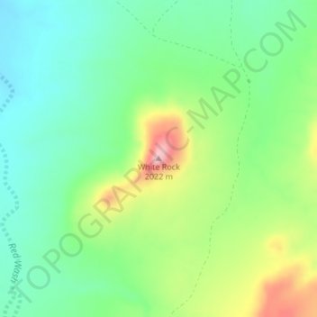 Mappa topografica White Rock, altitudine, rilievo