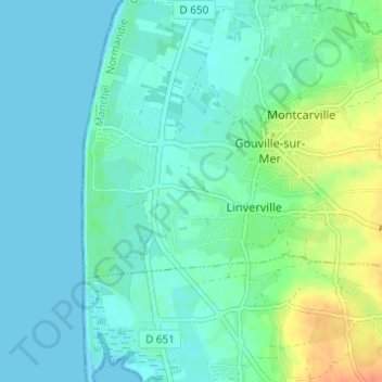 Mappa topografica La Rue Barré, altitudine, rilievo