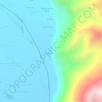 Mappa topografica Manantial de Chancharay, altitudine, rilievo