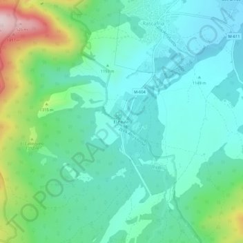 Mappa topografica El Paular, altitudine, rilievo