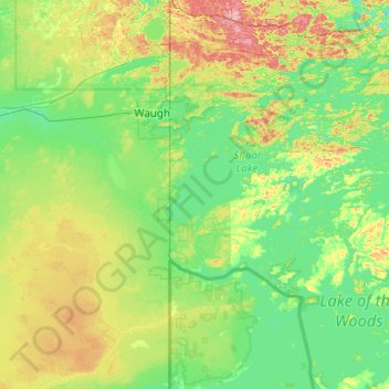 Mappa topografica Mackey Island, altitudine, rilievo