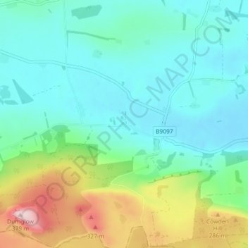 Mappa topografica Cleish, altitudine, rilievo