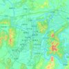 Mappa topografica 柳州市, altitudine, rilievo