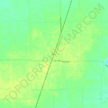 Mappa topografica Bryce, altitudine, rilievo