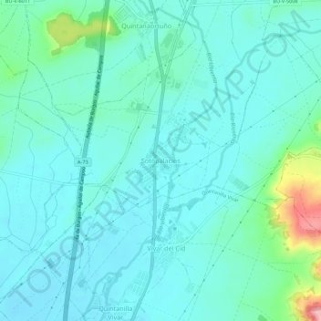 Mappa topografica Sotopalacios, altitudine, rilievo