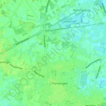 Mappa topografica Vosberg, altitudine, rilievo