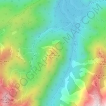 Mappa topografica Saurüsselkopf, altitudine, rilievo