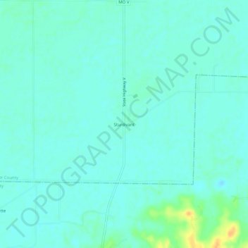 Mappa topografica Sturdivant, altitudine, rilievo