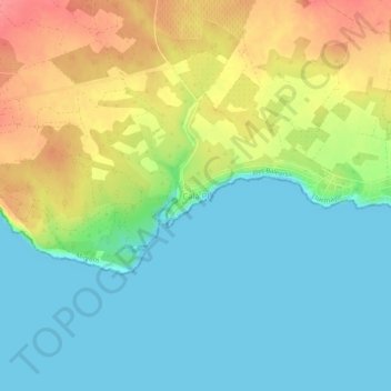 Mappa topografica Cala Pi, altitudine, rilievo