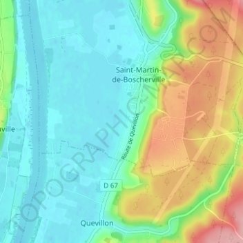 Mappa topografica Le Brécy, altitudine, rilievo