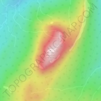 Mappa topografica Terrace Mountain, altitudine, rilievo