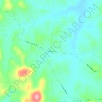 Mappa topografica Linwood, altitudine, rilievo