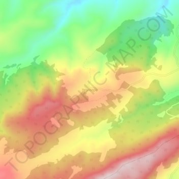 Mappa topografica Yeşiltepe, altitudine, rilievo