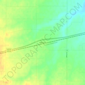 Mappa topografica Bellefont, altitudine, rilievo