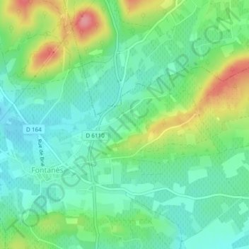 Mappa topografica Carenton, altitudine, rilievo