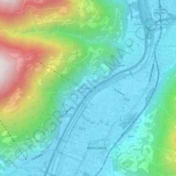 Mappa topografica Lusanico, altitudine, rilievo