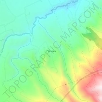 Mappa topografica Pansaleo, altitudine, rilievo