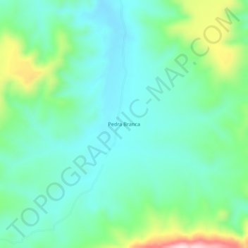 Mappa topografica Pedra Branca, altitudine, rilievo