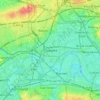 Mappa topografica Chiswick, altitudine, rilievo