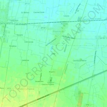 Mappa topografica Logo, altitudine, rilievo
