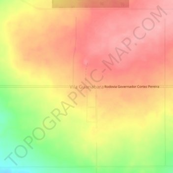 Mappa topografica Vila Guanabara, altitudine, rilievo