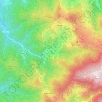Mappa topografica St. Ulrich, altitudine, rilievo