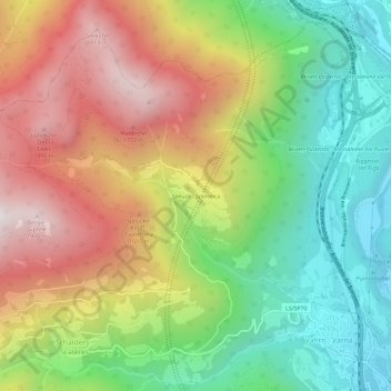 Mappa topografica Spiluck, altitudine, rilievo