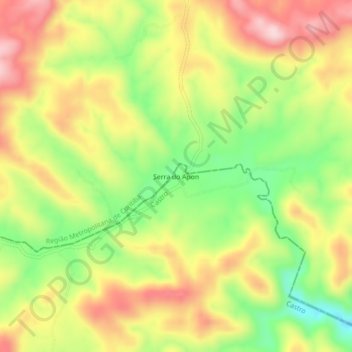 Mappa topografica Serra do Apon, altitudine, rilievo