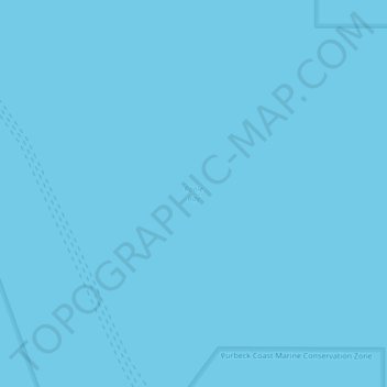 Mappa topografica Poole Bay, altitudine, rilievo
