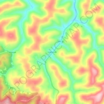 Mappa topografica Lizemores, altitudine, rilievo