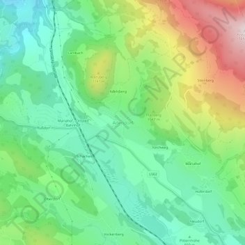 Mappa topografica Adendorf, altitudine, rilievo