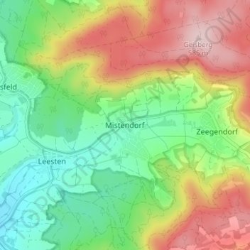 Mappa topografica Mistendorf, altitudine, rilievo