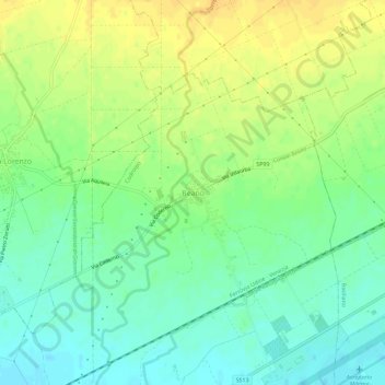 Mappa topografica Beano, altitudine, rilievo
