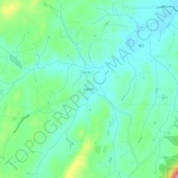 Mappa topografica Catlett, altitudine, rilievo