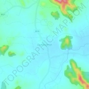 Mappa topografica Ban Huai Pladuk, altitudine, rilievo