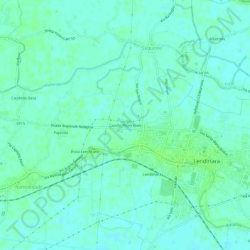 Mappa topografica Caselle Provinciale, altitudine, rilievo
